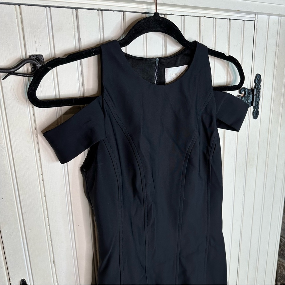 Misha Collection Black Cold Shoulder Bodycon Dress size US 2 - Picture 2 of 5